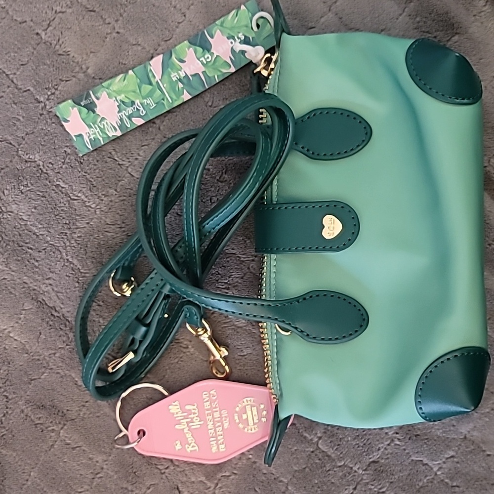 Stoney Clover Lane Teal and Dark Teal Crossbody Bag